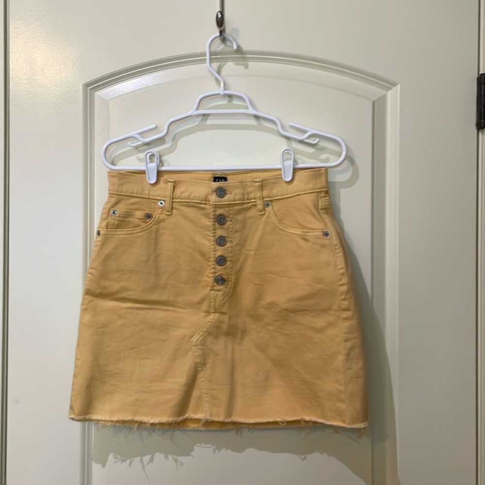 Mustard Jean skirt